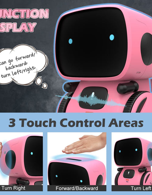 Load image into Gallery viewer, Robots for Girls 3-5, Interactive Smart Robotic with Touch Sensor, Voice Control, Speech Recognition, Singing, Dancing, Repeating and Recording, Birthday Gifts for 3+ Year Old Kids Boys Girls
