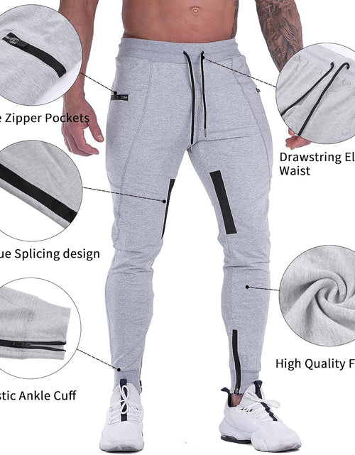 Load image into Gallery viewer, Mens Joggers Pants Mesh Training Tapered Sweatpants Gym Workout Track Pants
